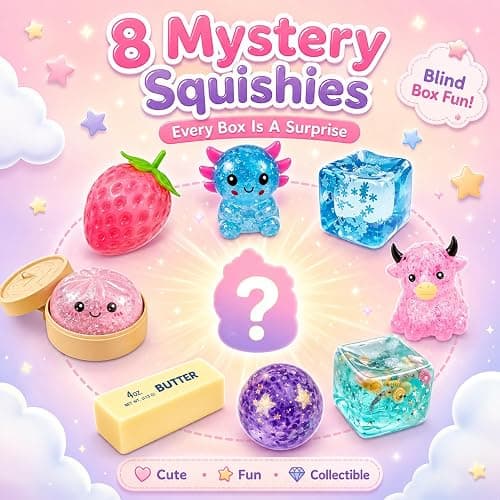 8PCS Squishy Box Mystery Fun Set Pack, Blind Malt Sugar Creative Slow Return Squishies, Relief Hand Relax Desk Decor Party Favor Gifts for Adult (8PCS D) thumbnail 2