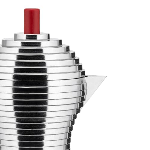 Alessi MDL02/3 R Pulcina Stove Top Espresso 3 Cup Coffee Maker in Aluminum Casting Handle And Knob in Pa, Red - 3 Cups - Red thumbnail 7