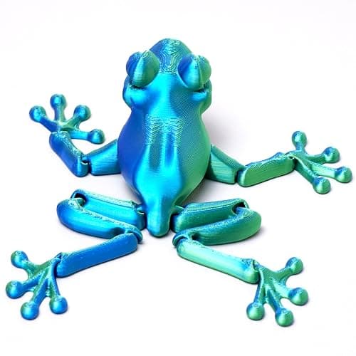 LUYUCUBE 3D Printed Frog Model,Flexible Realistic Articulated Animal Fidget Toys,Mystery Figurines Gifts for Easter,Executive Desk Funny Décor and Festival Collectible,Easter Basket Stuffers (GB) thumbnail 7