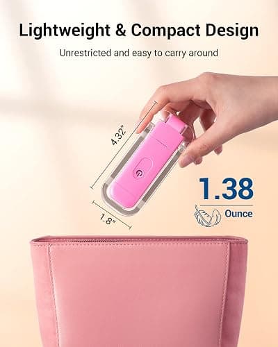 DEWENWILS USB Rechargeable Book Reading Light, Warm White, Brightness Adjustable, LED Clip on Book Lights for Reading in Bed, Car Reading Light for Kids, Bookworms (Pink) thumbnail 7