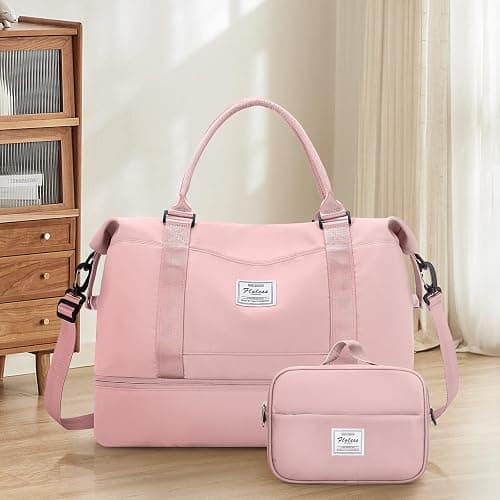 Weekender Bags for Women,Personal Item Travel Bag with Shoes Compartment,Overnight Travel Duffel Bag with Toiletry Bag thumbnail 2