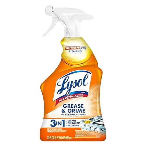 Lysol Pro Kitchen Spray Cleaner and Degreaser, Antibacterial All Purpose Cleaning Spray for Kitchens, Countertops, Ovens, and Appliances, Citrus Scent, 22oz - Image 1