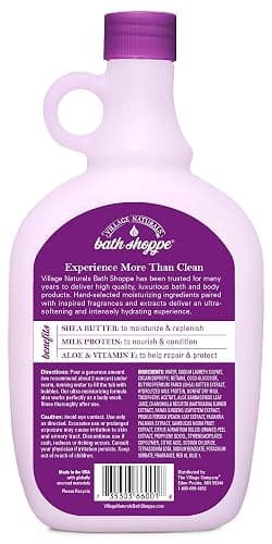 Village Naturals Bath Shoppe Moisturizing Lavender Chamomile Milk Bath - Hydrates Skin - Made with Shea Butter and Vitamin E (Pack of 2 Bottles, 28 fl oz Each) thumbnail 2