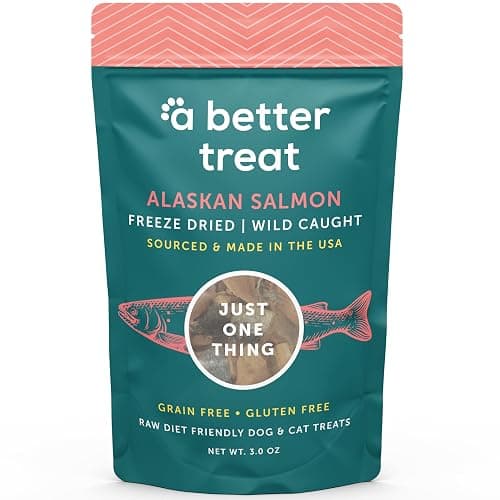 A Better Treat – Freeze Dried Salmon Dog Treats, Wild Caught, Single Ingredient | Natural High Value | Gluten Free, Grain Free, High Protein, Diabetic Friendly | Natural Fish Oil | Made in The USA - Image 1