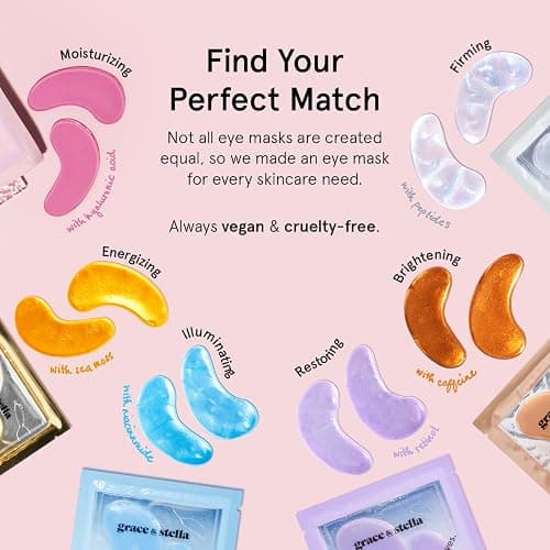 grace & stella Award Winning Under Eye Mask - Birthday Gifts for Women - Gel Eye Patches for Dark Circles, Puffy Eyes, Undereye Bags - Gifts for Mom - Travel Essentials - Vegan (24 Pairs, Gold) thumbnail 4