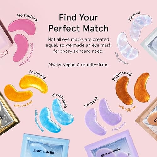 grace & stella Award Winning Under Eye Mask - Birthday Gifts For Women - Bridesmaid Gifts - Reduce Dark Circles, Puffy Eyes, Undereye Bags, Wrinkles - Under Eye Patches - Vegan (24 Pairs, Pink) thumbnail 5