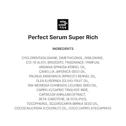 Mise En Scene Perfect Super Rich Serum with Argan Oils - Hair Essence for High Nutrition Intensive Care, Korean Hair Oil, 2.70 fl. Oz thumbnail 10