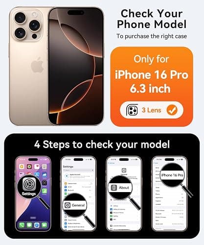 CANSHN Magnetic for iPhone 16 Pro Case, Upgraded [Full Camera Protection] [Compatible with Magsafe] [Translucent Matte] Shockproof Protective Phone Case for iPhone 16 Pro 6.3" - Pink thumbnail 2