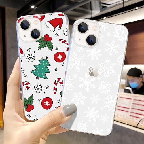 LCHULLE Compatible with iPhone 16 Christmas Case Xmas Santa Holiday Transparent Clear Design Women Men Kids Soft TPU Silicone Shockproof Protective Case Cover for iPhone 16, Xmas Tree thumbnail 6