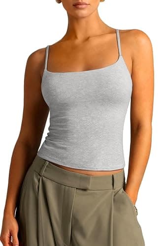 SUUKSESS Women Cotton Double Layer Unpadded Cami Summer Basic Going Out Tops - Image 1