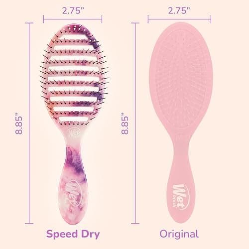Wet Brush Speed Dry Hair Brush - Watermark (Color Wash) - Vented Design and Ultra Soft HeatFlex Bristles Are Blow Dry Safe With Ergonomic Handle Manages Tangle and Uncontrollable Hair - Pain-Free thumbnail 5