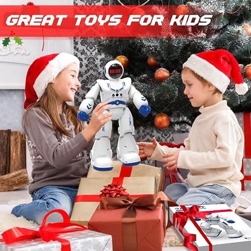 Robot Toys for Kids, Remote Control Robot Kits with RC Smart Gesture Sensing Educational Christmas Birthday Gifts for 4 5 6 7 8 9 10 11 12 Years Old Boys Girls, White thumbnail 6