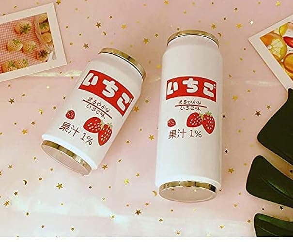 PEXIZUAN Kawaii Stainless Steel Kawaii Water Bottle with Straw Japanese Water Bottle Insulated(500ml/16.9oz,Pink) thumbnail 6
