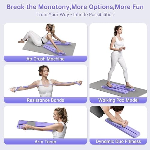 Pilates Board with Resistance Bands, 7-in-1 Foldable Pilates Reformer Set, Pilates Reformer Machine for Home Workout, Core Strengthener, Ab Workout, Glute & Leg Toning thumbnail 3