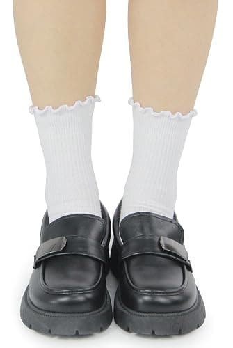 BomKinta Ruffle Socks for Women - Lightweight Thin Cuff Frilly Sock - Cute Casual Ankle Socks thumbnail 6