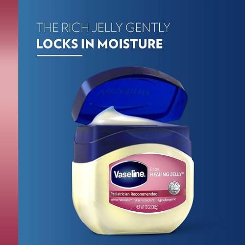 Vaseline Healing Jelly Baby, 2-Pack – Hypoallergenic Moisturizer for Baby Care, Diaper Rash, Sensitive and Dry Skin, Baby Powder Scent, 13 Oz Ea thumbnail 4