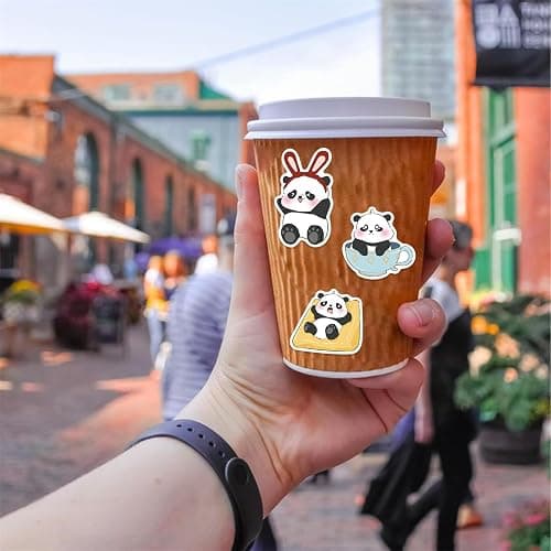 50 PCS Panda Stickers for Kids Vinyl Cute Decals Party Supplies Waterproof Decorative Cartoon Sticker for Laptop Water Bottle Luggage Guitar Phone Birthday Cute Animal Decoration (Panda) thumbnail 6
