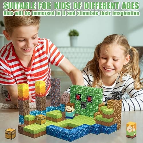 AIDYVOI 160 PCS Magnetic Blocks Building Toys, Build 3D Magnetic Building Blocks Set for Kids Ages 3+, Magnet Blocks STEM Sensory Educational Christmas Birthday Gifts Construction Toys - 160 thumbnail 2
