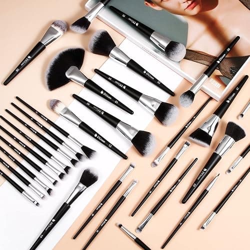DUcare Makeup Brushes Professional 32Pcs Make up Brushes Set Premium Christmas Gift Synthetic Kabuki Foundation Blending Brush Face Powder Blush Concealers Eye Shadows - 32Pcs thumbnail 6