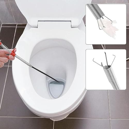 76 Inch Drain Snake with Flexible Grabber Claw - Flexible Grabber Tool for Hair Clogs, Plumbing Auger for Sink, Tub, and Pipe Clog Remover thumbnail 2