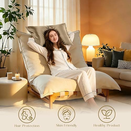 ZIMASILK 100% Pure Mulberry Silk Pillow Cases for Hair and Skin, Queen | Soft, Hypoallergenic & Smooth, Both Sides Grade 6A Silk, Hidden Zipper, Gift for Women Men, 1pc (Queen 20"x30", Taupe) thumbnail 4