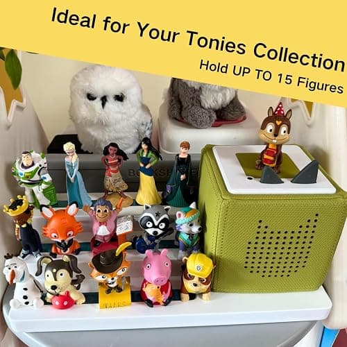 UGQIN Tonie Shelf Come with Carrying Case, 3 Tiered Magnetic Display Shelf,Tonie Figure Holder Toniebox Stand Kids Room (Light Blue) thumbnail 5