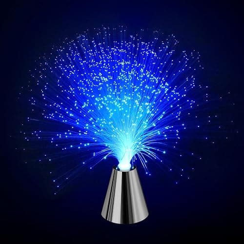 Sensory Fiber Optic Lamp - LED Color Changing with Cone Base - Fiber Optic Lights with Battery Powered - Calming Mood Night Light … - Image 1