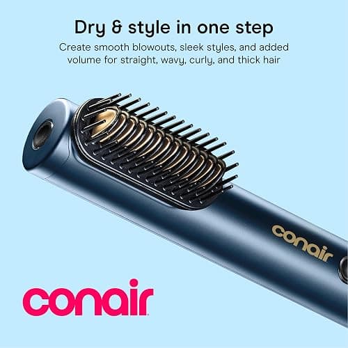 Conair DigitalAire Air Styling System, 4-in-1, Ionic Technology, Dark Blue | Multi-styler tool with 4 attachments, straightener, diffuser, volumizing brush, detangler, maximum temperature of 255°F thumbnail 2