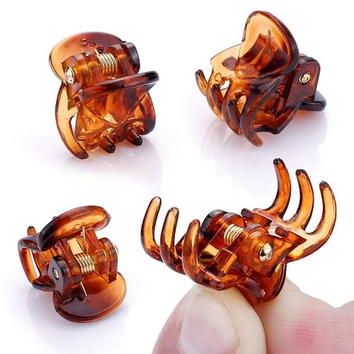 JANYUN 48Pcs Mini Hair Claw Clips, Clamp Clip Accessories for Girls Women | Black Brown Small Hair Clips, for Girls Women, Non-Slip Tiny Plastic Strong Grip Multifunction, Accessories Hairstyle Gifts thumbnail 2