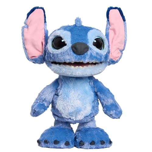 Disney Stitch Just Play Ultimate Interactive 17" Plush Toy, 100+ Sounds & Reactions, Inspired by Disney’s Live-Action Lilo & Stitch Film, New Movie Toy for Fans, Girls, Boys, Kids 3 and Up by - Image 1