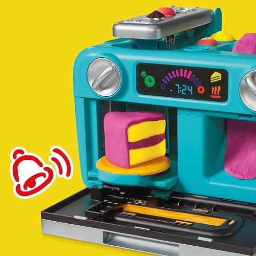 Play-Doh Super Slice Cake Playset, Toy Oven with Play Kitchen Accessories & 11 Modeling Compound Cans, Kids Arts & Crafts, Ages 3+ thumbnail 11