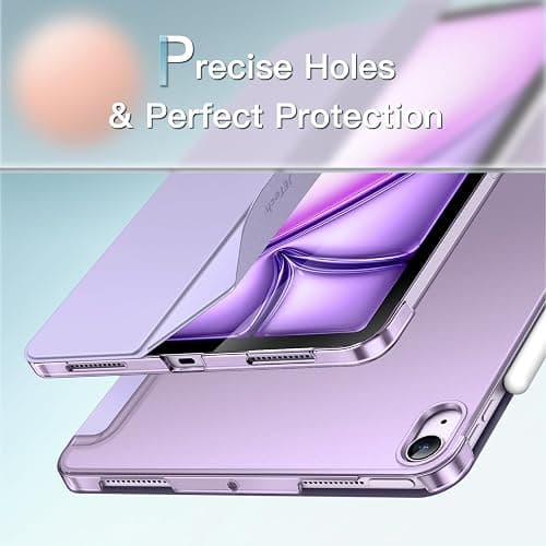 JETech Case for iPad Air 11" M4/M3/M2 & iPad Air 5/4, Light Purple | Cover for iPad Air 11" (2026-2024) & Air 5/4 10.9" (2022/2020), Translucent Back, Tri-Fold Stand, Auto Wake/Sleep thumbnail 3