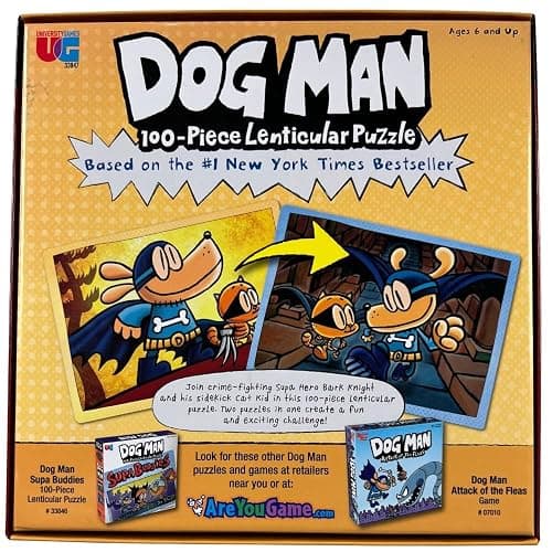 University Games, Dog Man Adventures Lenticular 100 Piece Puzzle thumbnail 2