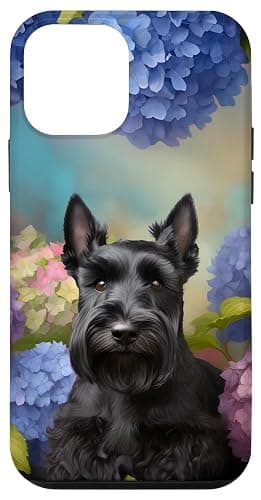 Floral I Love My Scottish Terrier Scottie Dog Gift Case for iPhone 12 mini - Image 1