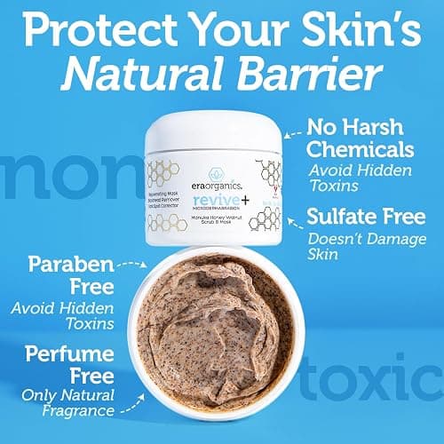 Manuka Honey Exfoliating Face Scrub – Gentle Microdermabrasion Face Exfoliator to Help Smooth, Soften & Balance with Moisturizing Organic Superfoods 2oz thumbnail 4