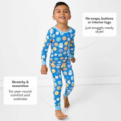 Little Sleepies Two-Piece Pajama Set for Boys & Girls, Soft Viscose from Bamboo Toddler Pajamas for Kids, Family Matching PJs thumbnail 7