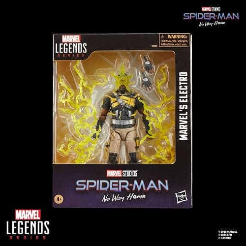 Marvel Legends Series Marvel’s Electro, Spider-Man: No Way Home Collectible 15-cm Action Figure, Blue and Yellow thumbnail 2