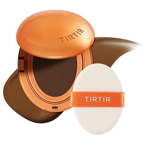 TIRTIR Mask Fit Ai Filter Cushion Foundation | AI-Like Semi-Matte Finish - Up to 72-Hour Medium to Full Coverage Korean BB Cushion Make up Beauty, #45W Chestnut, 0.63 Fl Oz - Image 1