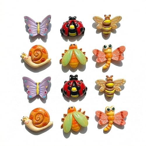 YOJO 12 Pcs Insect Fridge Magnets Set, Cute Bug Decorative Refrigerator Magnets for Kitchen Whiteboard Office Cabinets, Fun Novelty Animal Magnet Gift for Birthday Christmas Housewarming - Image 1