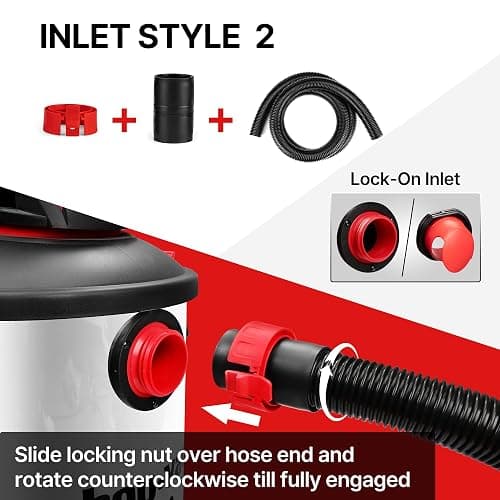 Shop-Vac 8 FT X 1-7/8" Universal Hose, Replacement Hose Compatible with Rigid, Dewalt, Husky, Craftsman, Bauer, Masterforce Vacuum Cleaners thumbnail 5