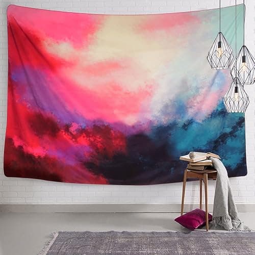 Tapestry Wall Tapestry Wall Hanging Tapestries Art Tapestry Flowing Cloud Tapestry Abstract Palette Tapestry Huge Tapestry Wall Blanket Wall Decor Wall Art Home Decor 59 X 51 Inches - Image 1