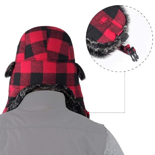 ONWAY Trapper Hat Winter Hats for Women Men with Faux Fur Ear Flaps thumbnail 7