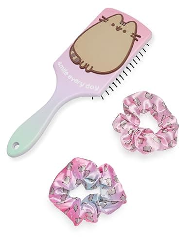 Pusheen Women's Hair Brush and Scrunchie Set | Adults All Over Print Bobble and Paddle Brush with 3D Cat Detangling Brush - Image 1
