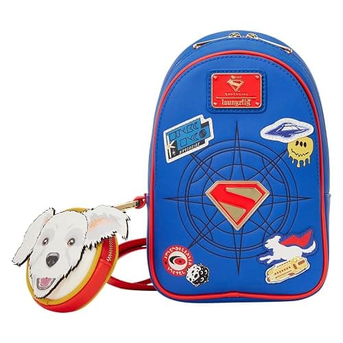 Loungefly Warner Bros.: DC Supergirl - Krypto - Sling Crossbody with Coin Bag - Large Compartment - Great for Kids & Adults - Collectible Bags - Image 1