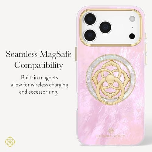 Kendra Scott iPhone 17 Pro Max Case - MagSafe Phone Case - Pink Pearl | Compatible with MagSafe - Lightweight Designer Case for iPhone 17 Pro Max with Anti-Scratch Coating & Mother-of-Pearl Finish thumbnail 6