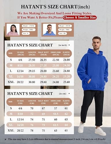 Hatant Oversized Hoodie Sweatshirts for Men Couples Heavyweight Hoodies Pullover Vintage Mens Acid Wash Sweaters Clothes 2025 thumbnail 9