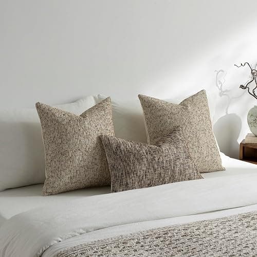 Pack of 1 Neutral Lumbar Pillow Covers 12x20 Boho Textured Dots Stripe Chenille Rectangular Decorative Throw Pillow Cases Accents for Living Room Couch Bed Farmhouse Home Decor, Chocolate Brwon thumbnail 5