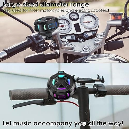 Upgraded, Pro Bike Speaker, with Pro Handlebar Mount, Bluetooth V5.4, IPX7 Waterproof, Silicone Case, Broadcast Navigation,10W Bassup, 15-24H Playtime, Hook, Bicycle, Motorcycle, Bike Accessories thumbnail 7