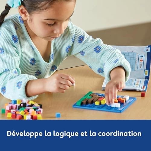 Learning Resources STEM Explorers Pixel Art Challenge - Science Kits & STEM Activities for Kids, Pattern Blocks, Fine Motor Skills, Math Manipulatives, Sorting and Counting, Gifts for Boys and Girls thumbnail 2