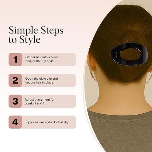 Kitsch Recycled Plastic Medium Flat Cloud Clip - Black thumbnail 7